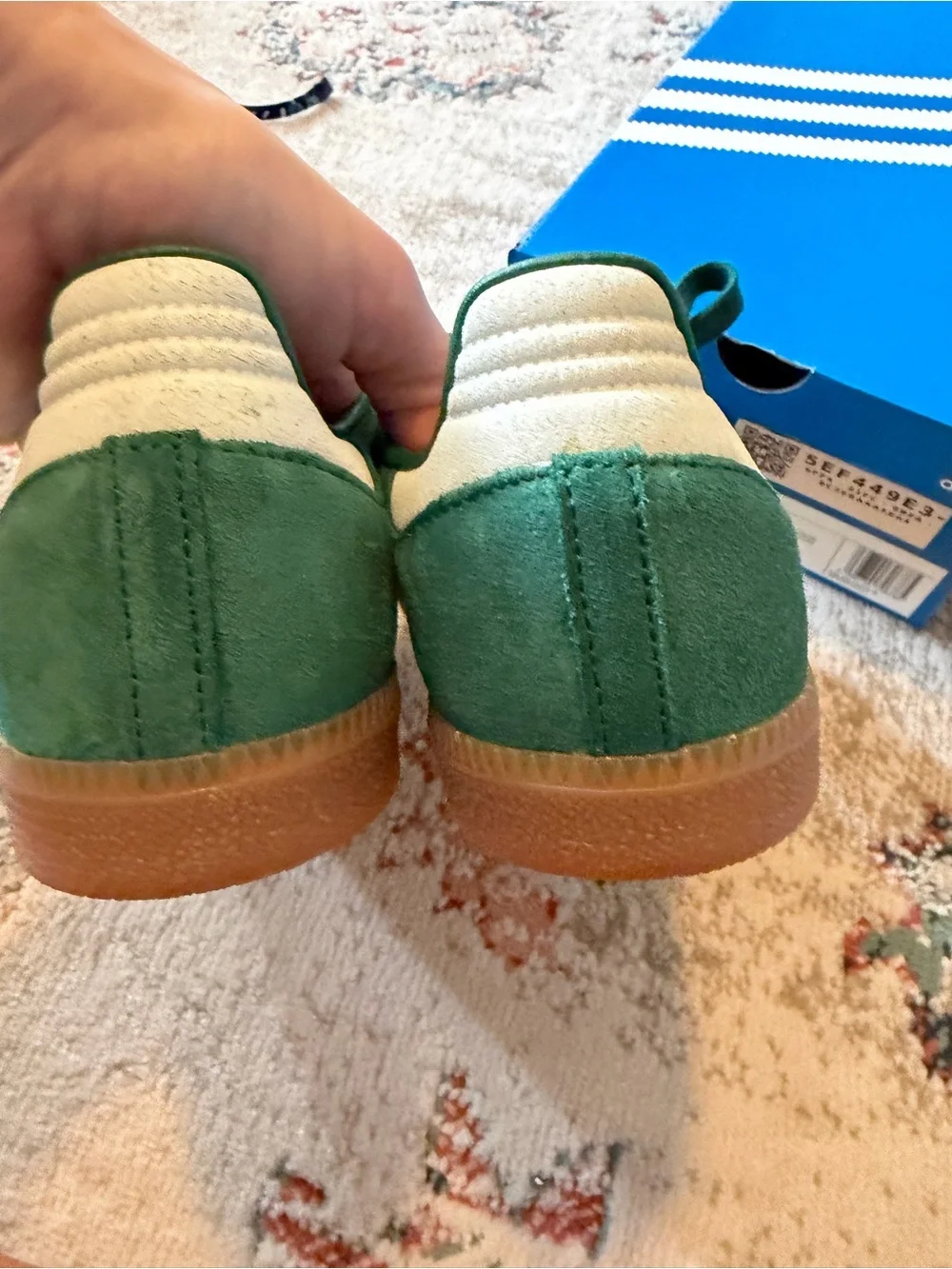 Adidas Samba OG Men’s Green & White Suede Retro Sneakers